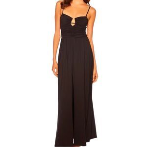 Susana Monaco String Gather Wire Slit Front Maxi Dress - Size Medium